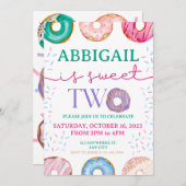 Invitation Soirée à la beigne douce deux 2e anniversaire (Devant / Derrière)