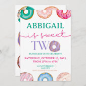 Invitation Soirée à la beigne douce deux 2e anniversaire (Devant / Derrière)