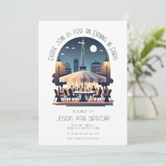 Invitation Soirée À Paris (Debout devant)