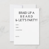 Invitation soirée à thème barbe tressée (Dos)