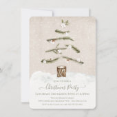 Invitation Soirée Abstraite de Noël Boho (Devant)