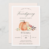 Invitation Soirée Amicale citrouille (Devant / Derrière)