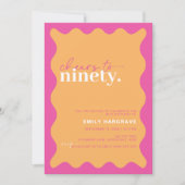 Invitation Soirée animée à 90e fête d'anniversaire (Devant)