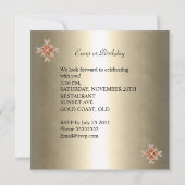 Invitation Soirée Anniversaire Caramel Beige Ambre (Dos)