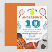 Invitation Soirée Anniversaire de enfant à thème (Devant / Derrière)