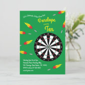 Invitation Soirée Anniversaire de enfant Cible de flechettes (Debout devant)