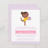 Invitation Soirée Anniversaire de enfant de gymnastique fémin (Devant / Derrière)