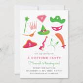 Invitation Soirée Anniversaire de enfant de la fête du costum (Devant)