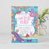 Invitation Soirée Anniversaire de enfant de la piscine à tobo (Debout devant)