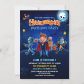 Invitation Soirée Anniversaire de enfant du costume d'Hallowe (Devant)