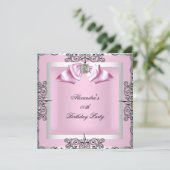 Invitation Soirée Anniversaire Pretty Rose (Debout devant)