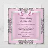 Invitation Soirée Anniversaire Pretty Rose (Dos)