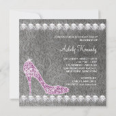 Invitation Soirée Anniversaire Rose Élégante (Dos)