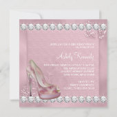 Invitation Soirée Anniversaire Rose Élégante (Dos)