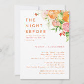 Invitation Soirée Aquarelle Citrus Avant Le Dîner De La Répét (Devant)