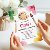 Invitation Soirée Art Party peinture Anniversaire