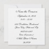 Invitation Soirée au thé rose au ruban - SRF (Dos)