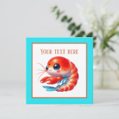 Invitation Soirée aux crevettes de plage (Debout devant)