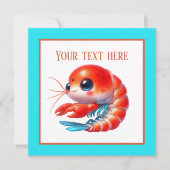 Invitation Soirée aux crevettes de plage (Devant)