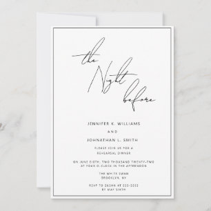 Invitation Soirée avant la répétition de script Dîner Invitat
