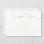 Invitation Soirée avant le dîner de la répétition d'or de cha (Devant)