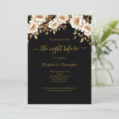 Invitation Soirée Avant Le Dîner De Répétition Florale Gold N (Debout devant)