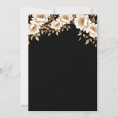 Invitation Soirée Avant Le Dîner De Répétition Florale Gold N (Dos)