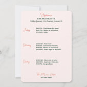 Invitation soirée bachelorette à Miami (Dos)