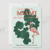 Invitation soirée bachelorette à Miami (Devant)