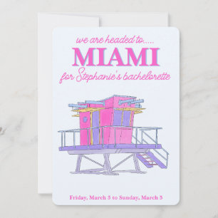 Invitation soirée bachelorette à Miami Beach