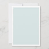 Invitation Soirée bachelorette bleu et élégante. Simple et mo (Dos)