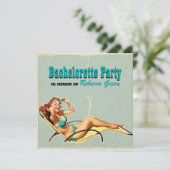 Invitation soirée bachelorette rétro (Debout devant)