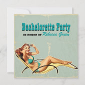 Invitation soirée bachelorette rétro (Devant)