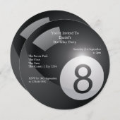 Invitation Soirée Billard 8 balles (Devant / Derrière)