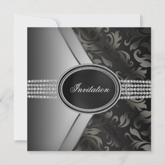 Invitation Soirée Black Diamond Black Tie (Devant)