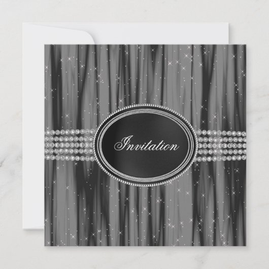 Invitation Soirée Black Diamond Black Tie (Devant)
