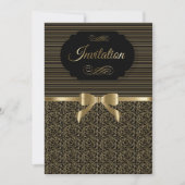 Invitation Soirée Black & Gold | Texte DIY (Devant)