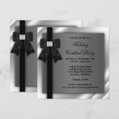 Invitation Soirée Black Silver Black Tie Formal (Devant / Derrière)