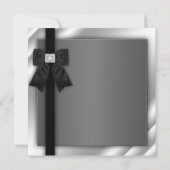 Invitation Soirée Black Silver Black Tie Formal (Dos)