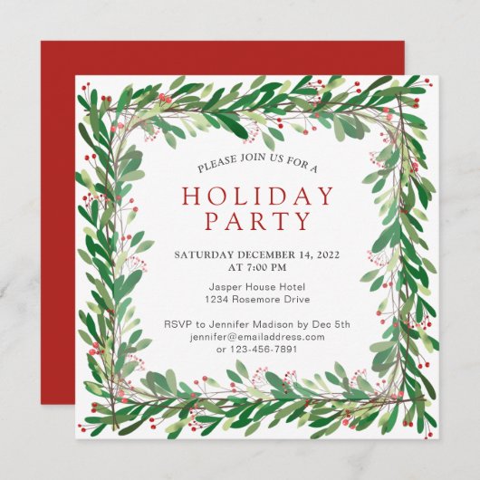 Invitation Soirée Botanique (Devant / Derrière)