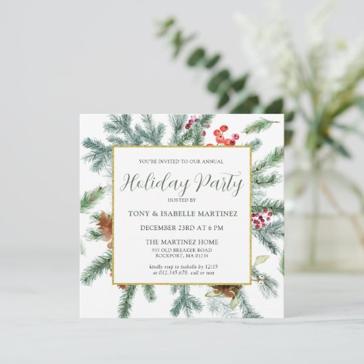 Invitation Soirée botanique d'hiver rustique (Debout devant)