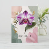 Invitation Soirée botanique Elégante Orchidée (Debout devant)