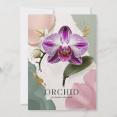 Invitation Soirée botanique Elégante Orchidée (Dos)
