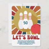 Invitation Soirée Bowling Rétro (Devant)