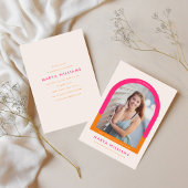 Invitation Soirée branchée Hot Pink et Orange Arch