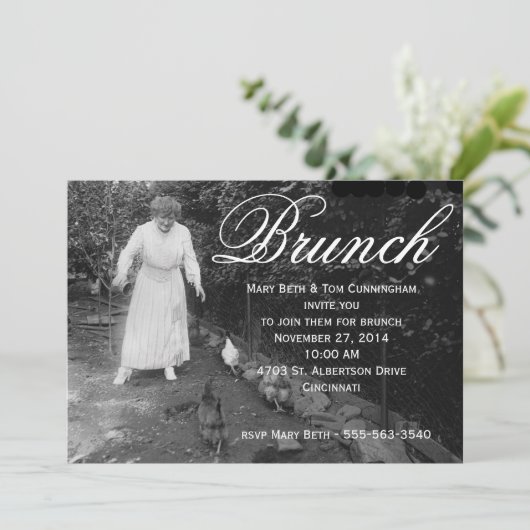 Invitation Soirée Brunch (Debout devant)