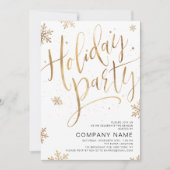 Invitation Soirée calligraphie manuscrite or (Devant)