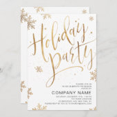 Invitation Soirée calligraphie manuscrite or (Devant / Derrière)