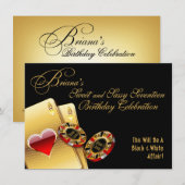 Invitation Soirée Casino Briana 17ème Anniversaire (Devant / Derrière)