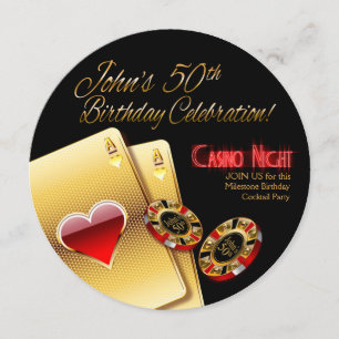 Invitation Soirée Casino Cathy Vegas 50e Anniversaire